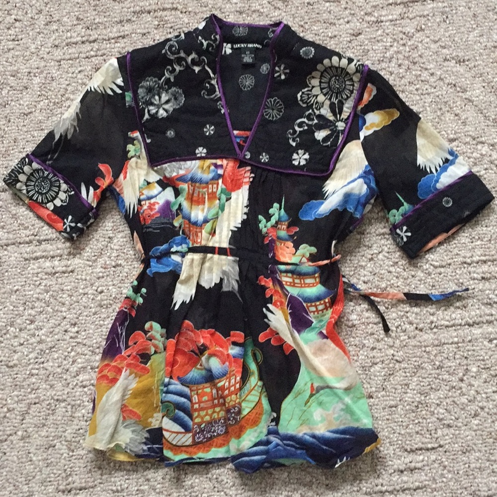 LUCKY BRAND oriental print shirt